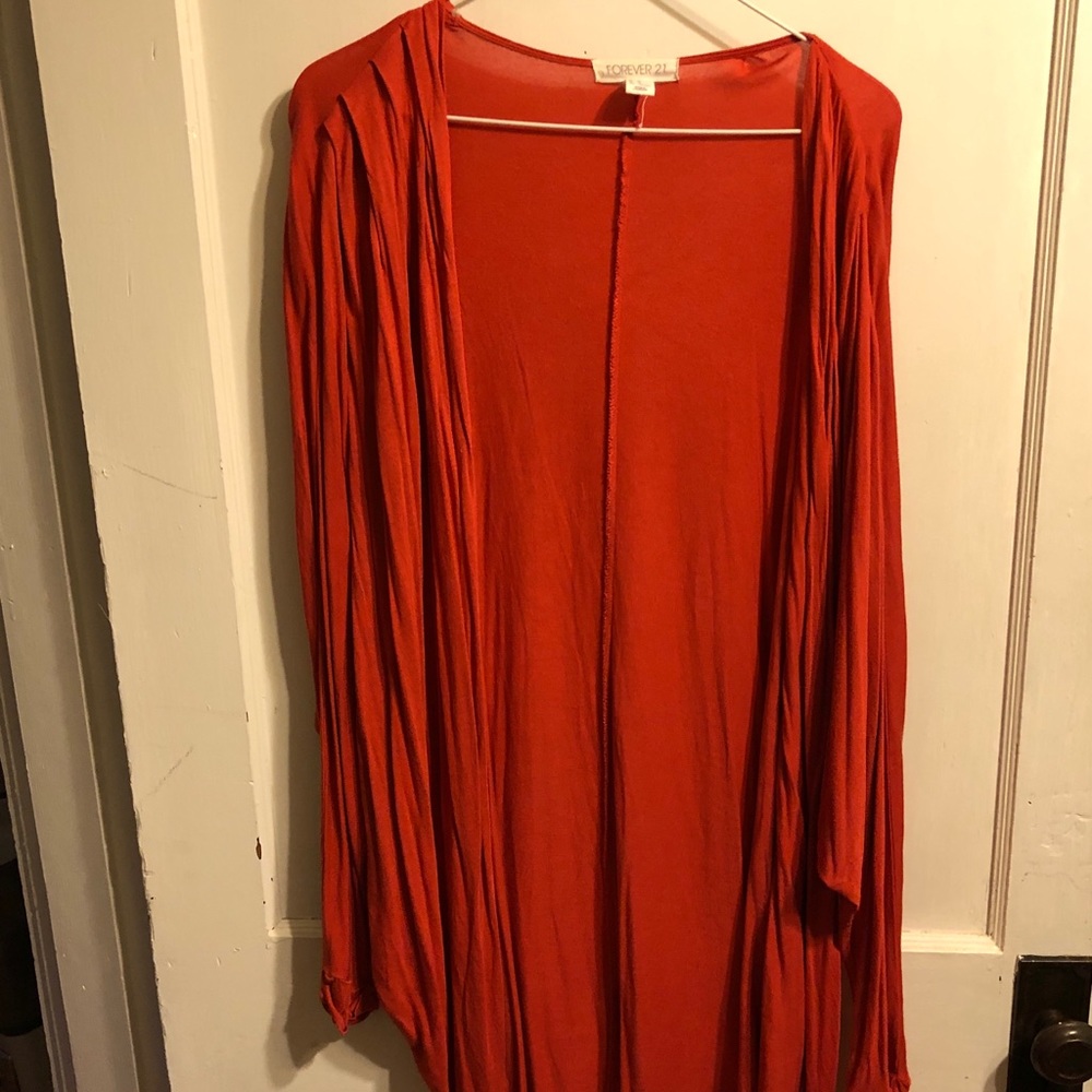 Burnt Orange forever 21 oversized cardigan sz M